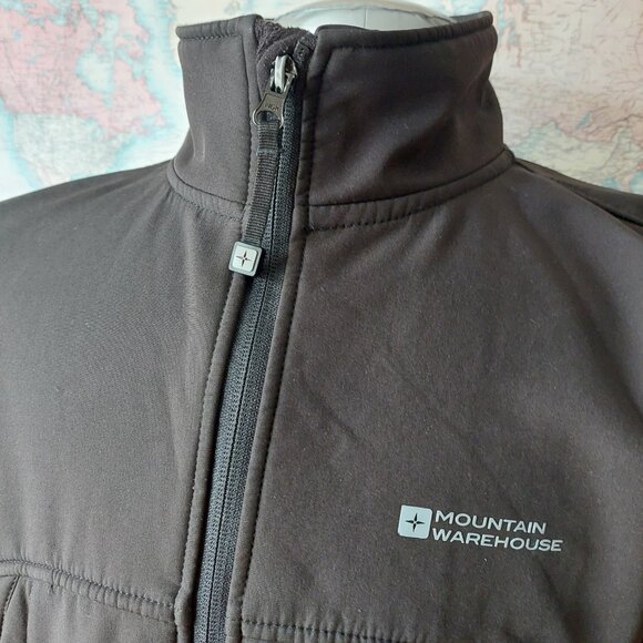 Mountain Warehouse Showerproof Black Zipped Jacket Black Men's Medium - Picture 4 of 15